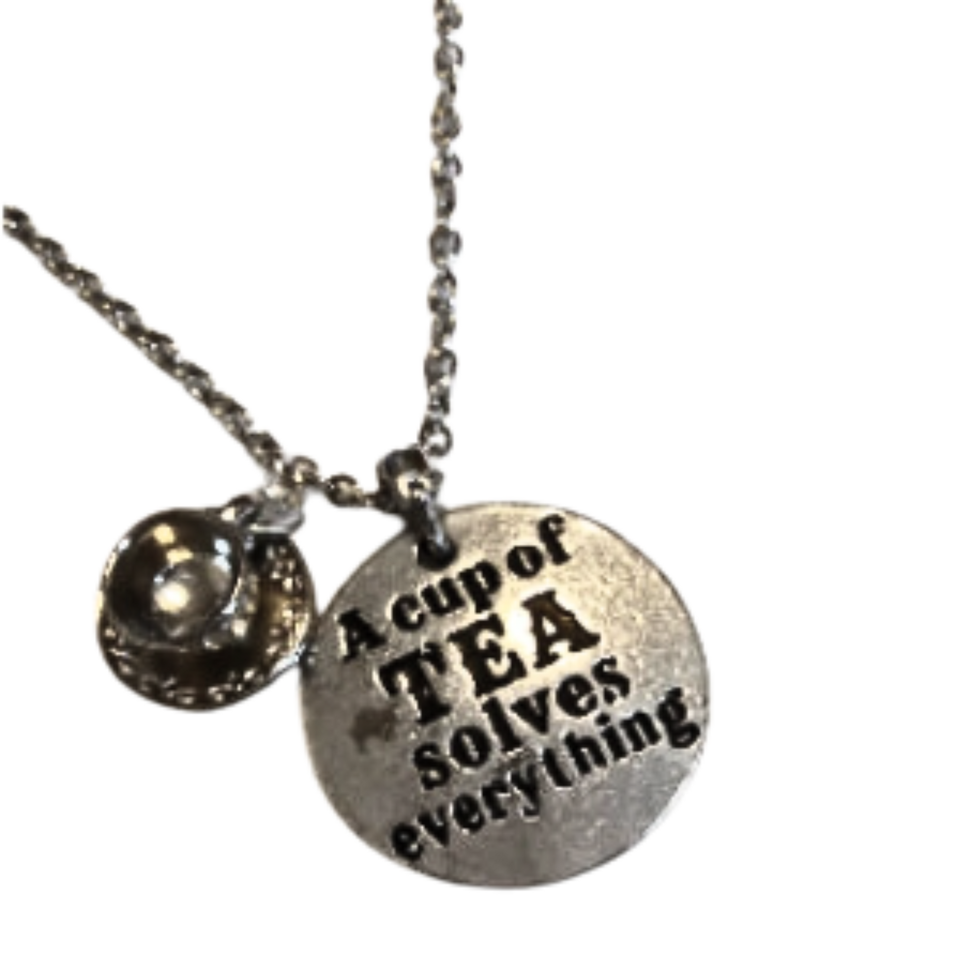A Spot Of Tea Solves Everything Necklace