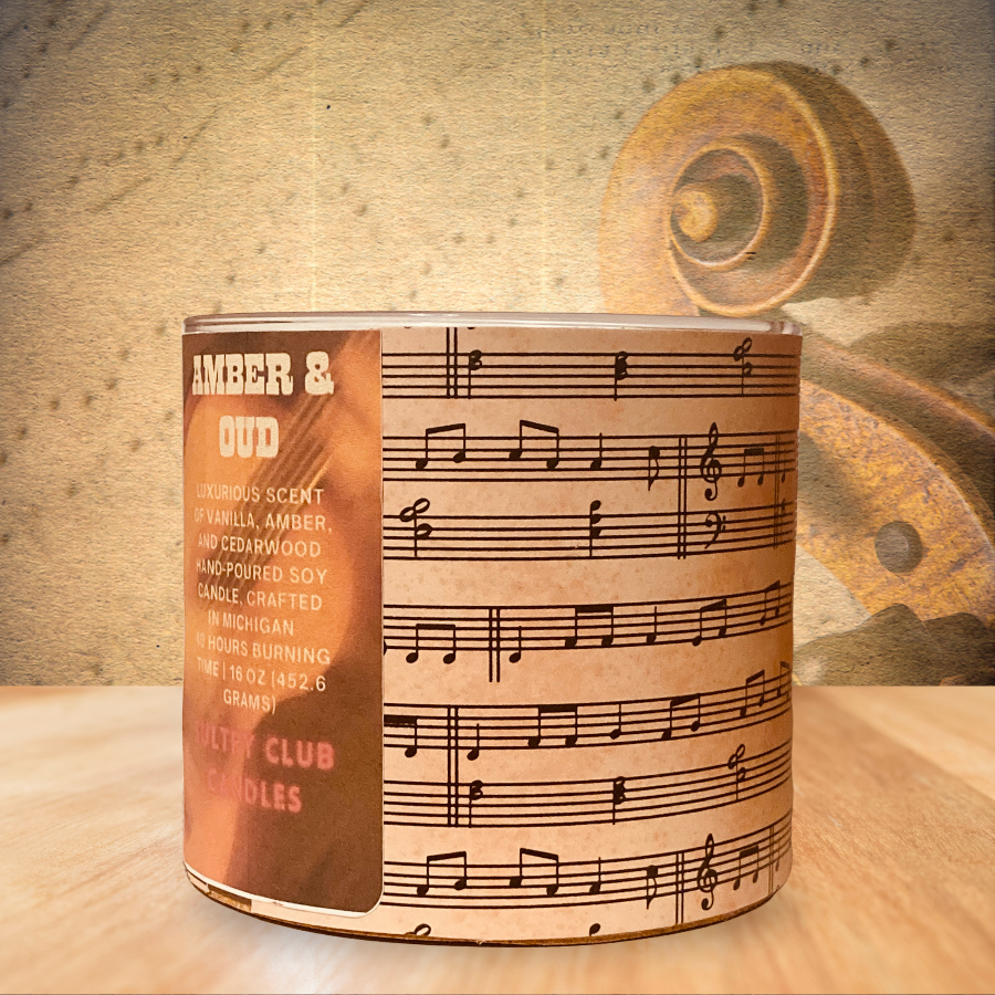 AMBER & OUD Soy Candle by Sultry Club
