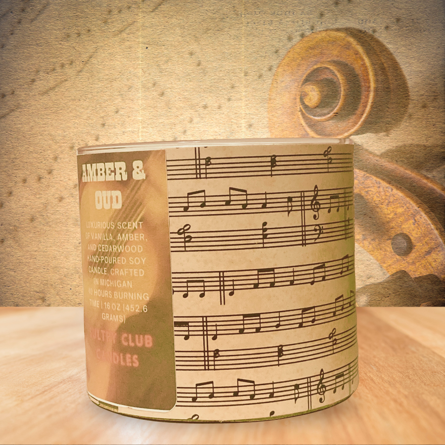 AMBER & OUD Soy Candle by Sultry Club