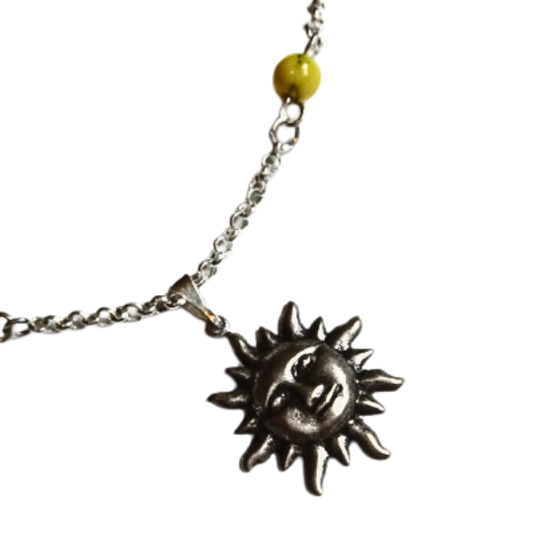 Aztec Sun Beaded Necklace