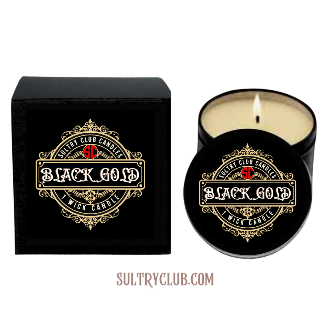 Black Gold Vegan Candle