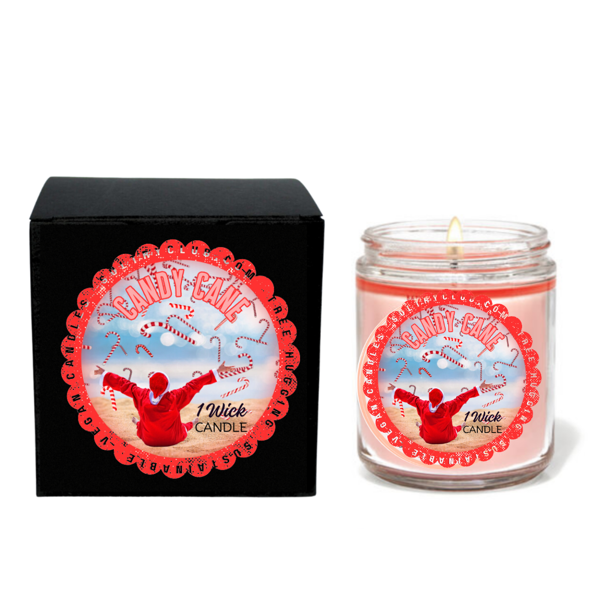 Candy Cane Holiday Candle And Wax Melts