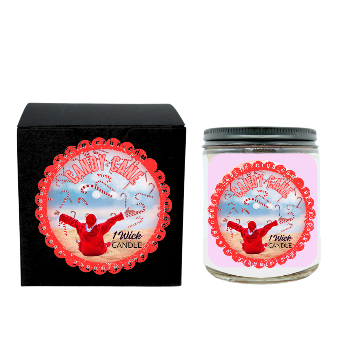 Candy Cane Holiday Candle And Wax Melts