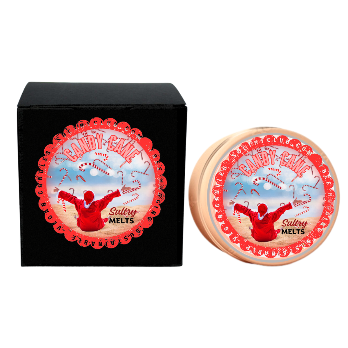 Candy Cane Holiday Candle And Wax Melts