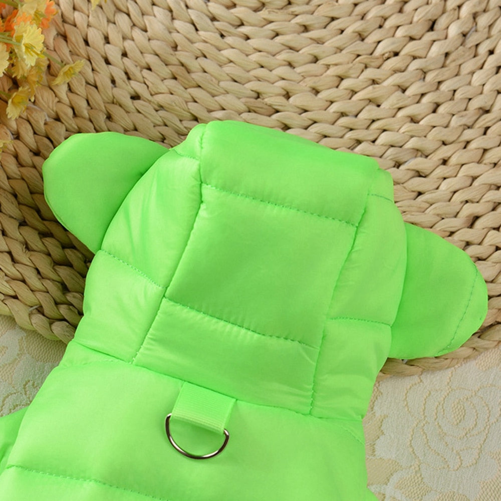Winter Pet Warm Down Jacket Pet Dog Clothes For Small Medium Dogs Puppy Hoodie Cotton Dog Coat Cat Jacket Padded Bread Clothes