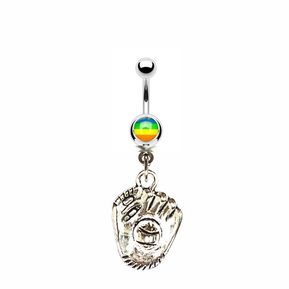 Copy of 14 Gauge Softball Glove Belly Ring