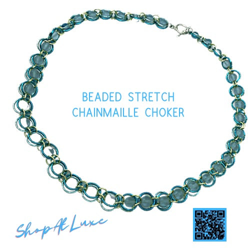 Beaded Chainmaille Stretch Choker