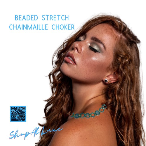 Beaded Chainmaille Stretch Choker