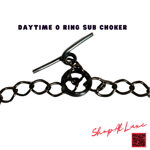 Black Steel Daytime Choker Necklace With O-Ring