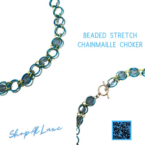 Beaded Chainmaille Stretch Choker