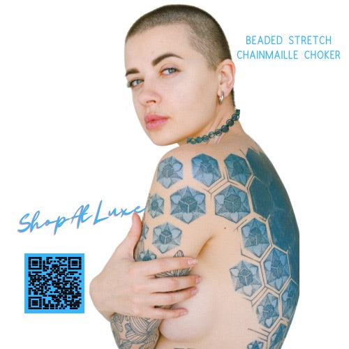 Beaded Chainmaille Stretch Choker