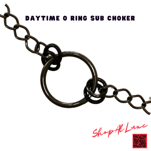 Black Steel Daytime Choker Necklace With O-Ring