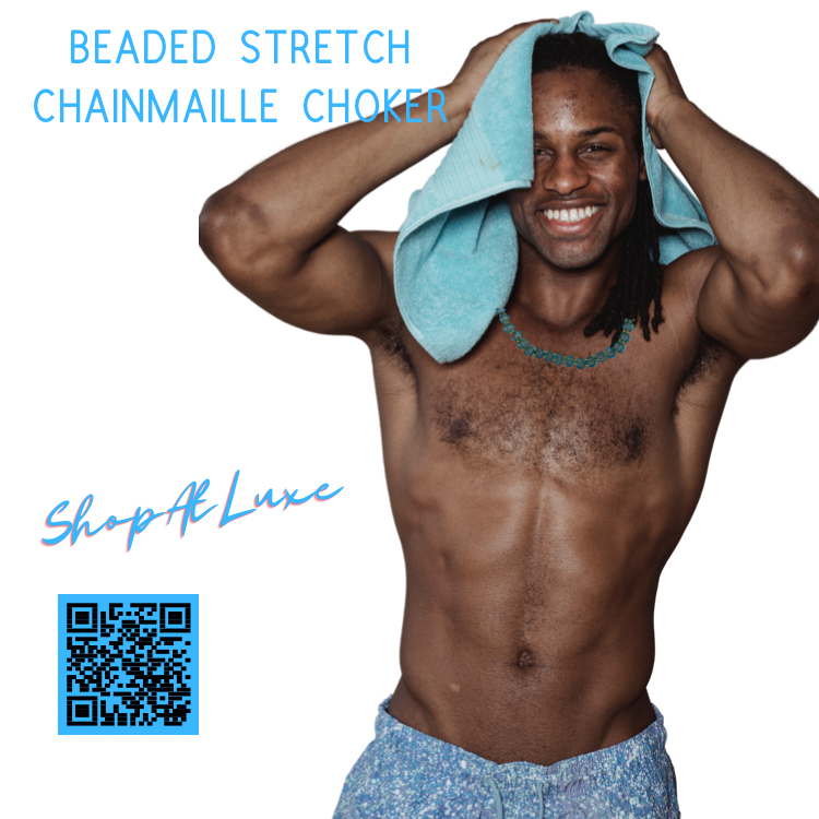 Beaded Chainmaille Stretch Choker