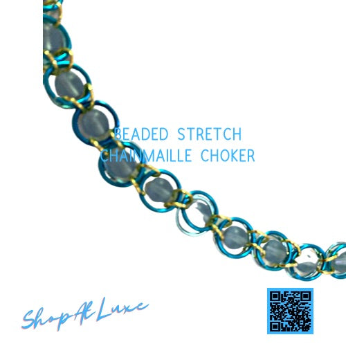 Beaded Chainmaille Stretch Choker