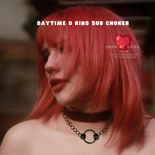 Black Steel Daytime Choker Necklace With O-Ring