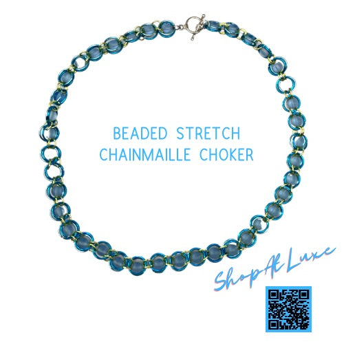 Beaded Chainmaille Stretch Choker