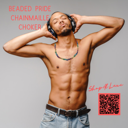 Beaded Pride Chainmaille Choker