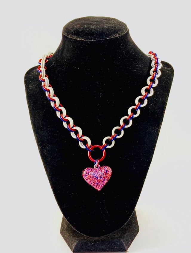 American Grafitti Sub Heart Discreet Daytime Choker