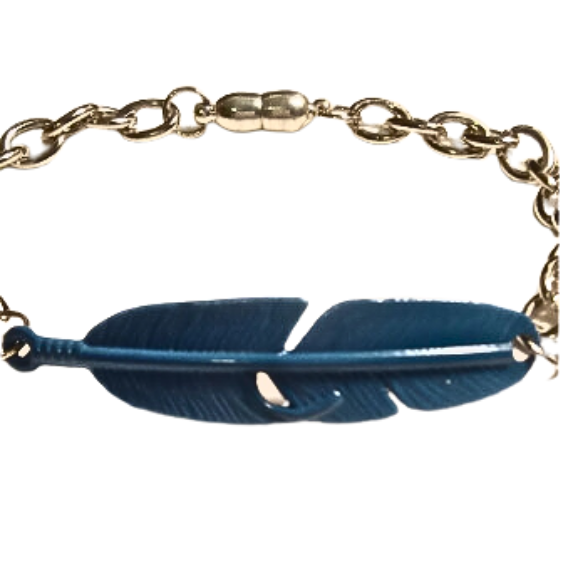 American Heritage Feather And Steel Bracelet