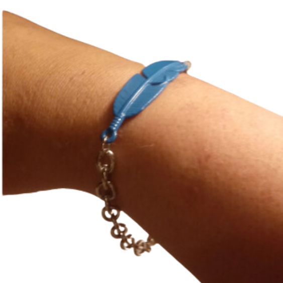 American Heritage Feather And Steel Bracelet