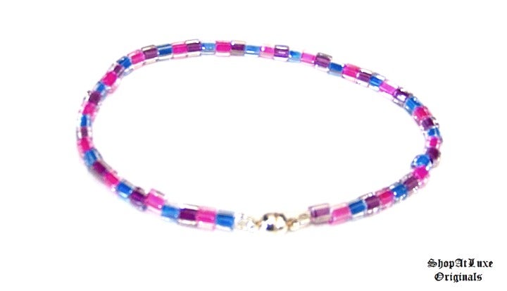 Bi Pride Beads Magnetic Bracelet