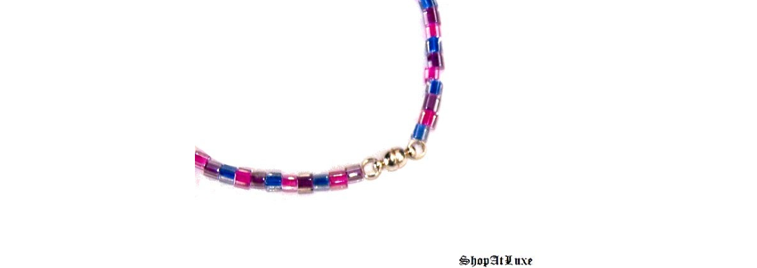 Bi Pride Beads Magnetic Bracelet