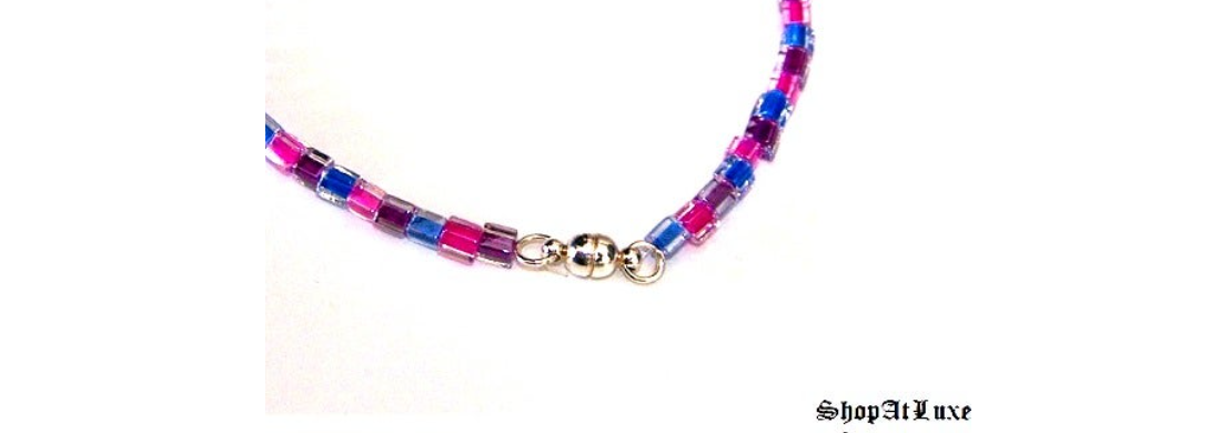 Bi Pride Beads Magnetic Bracelet