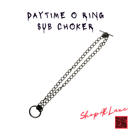 Black Steel Daytime Choker Necklace With O-Ring