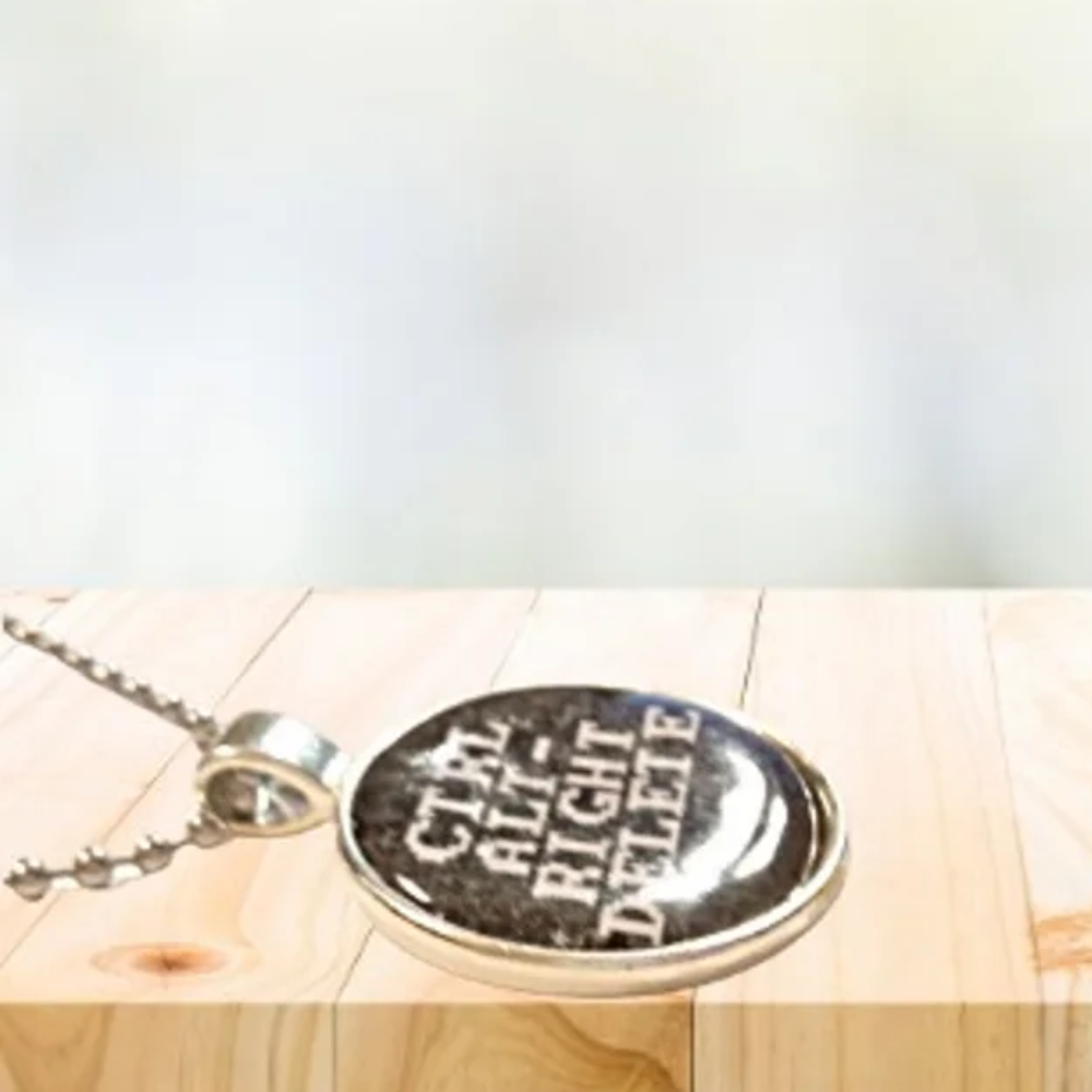 Control Alt Right Delete Original Peaceful Protest Necklace