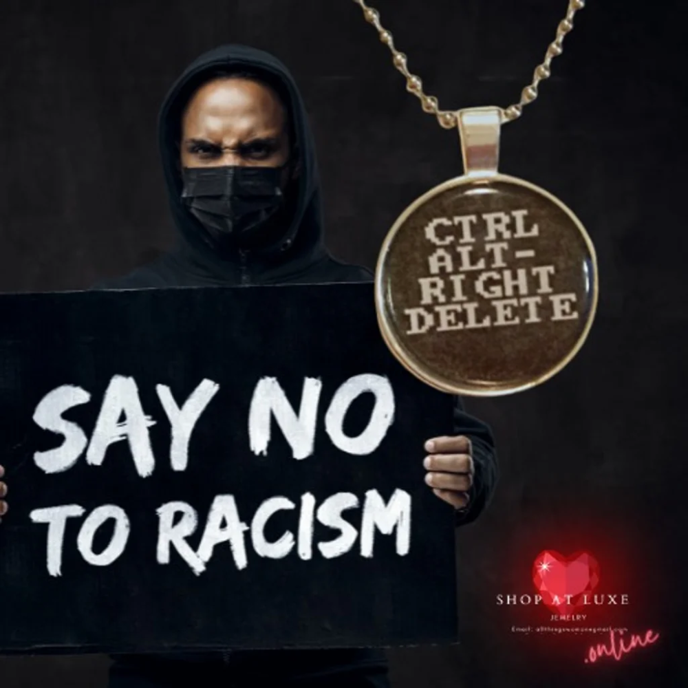 Control Alt Right Delete Original Peaceful Protest Necklace