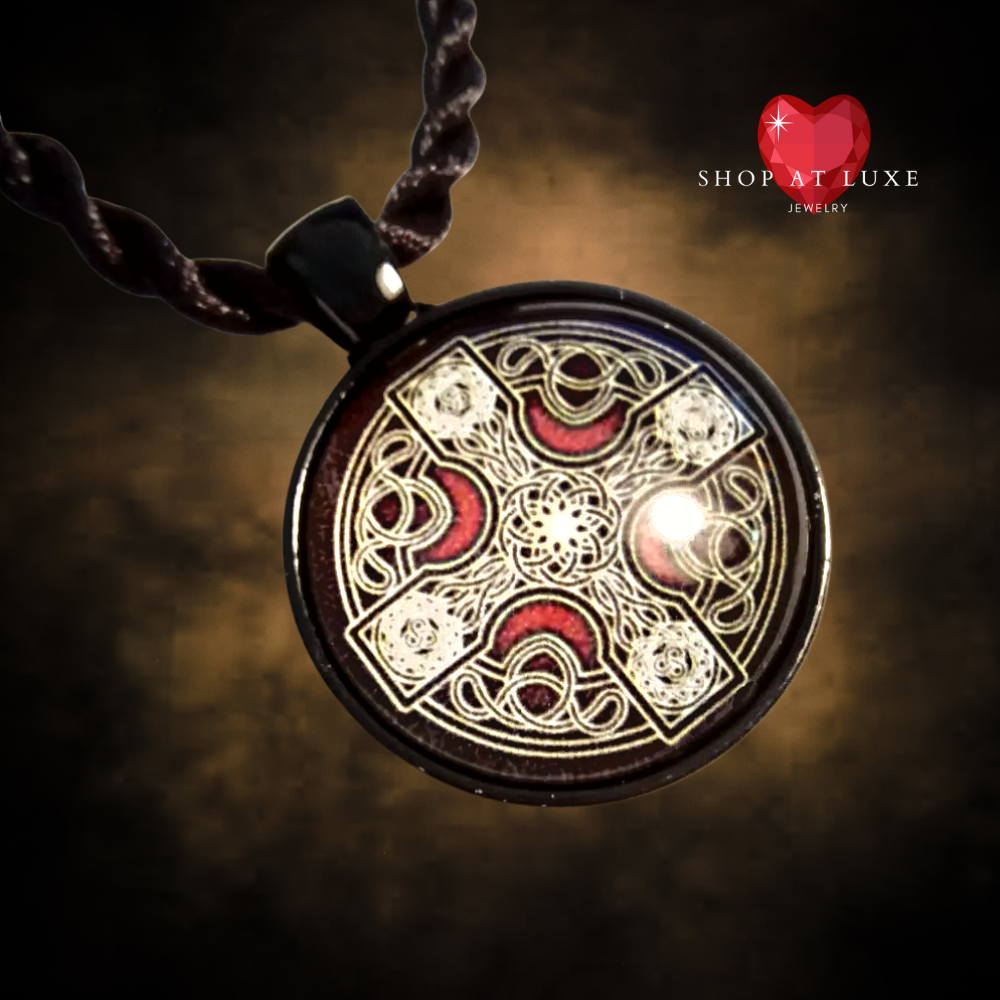Celtic Cross Pendant Twist Necklace