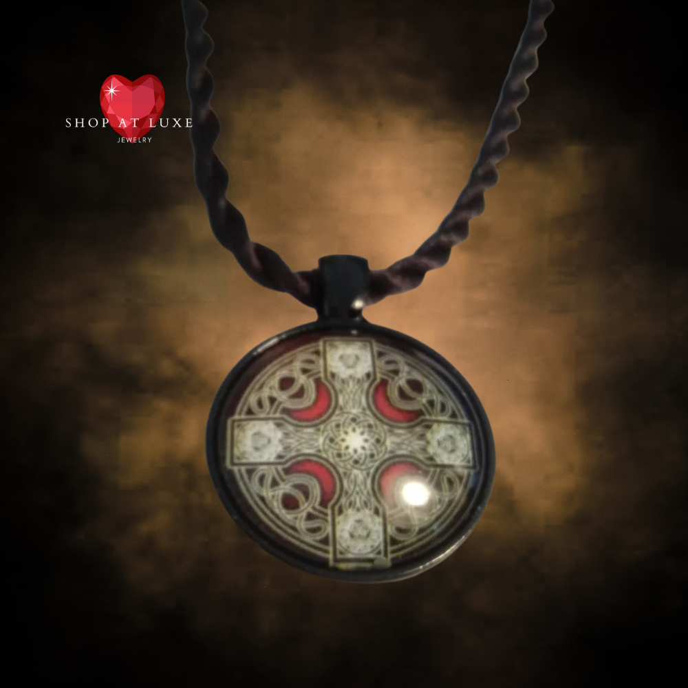 Celtic Cross Pendant Twist Necklace
