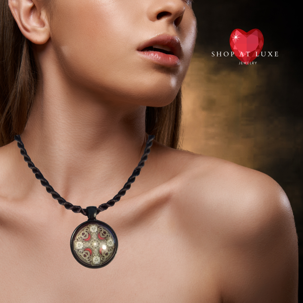 Celtic Cross Pendant Twist Necklace