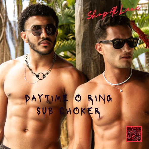 Black Steel Daytime Choker Necklace With O-Ring