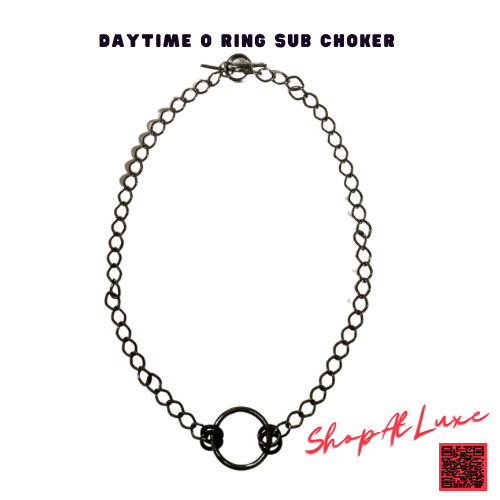 Black Steel Daytime Choker Necklace With O-Ring