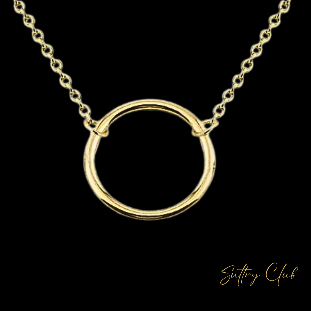 Discreet Daytime Open Circle Choker Necklace