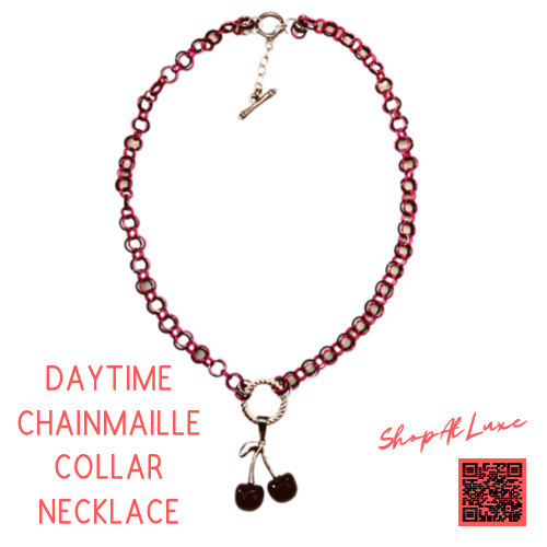Black Cherries Chainmaille Daytime Choker