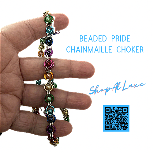 Beaded Pride Chainmaille Choker
