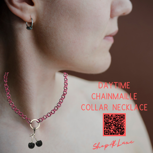 Black Cherries Chainmaille Daytime Choker