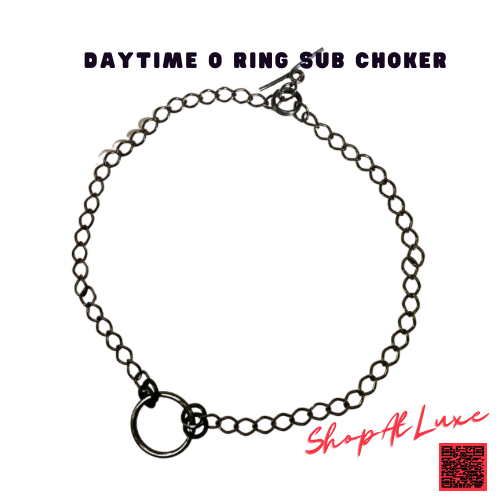 Black Steel Daytime Choker Necklace With O-Ring