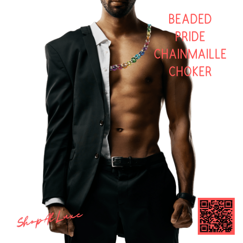 Beaded Pride Chainmaille Choker