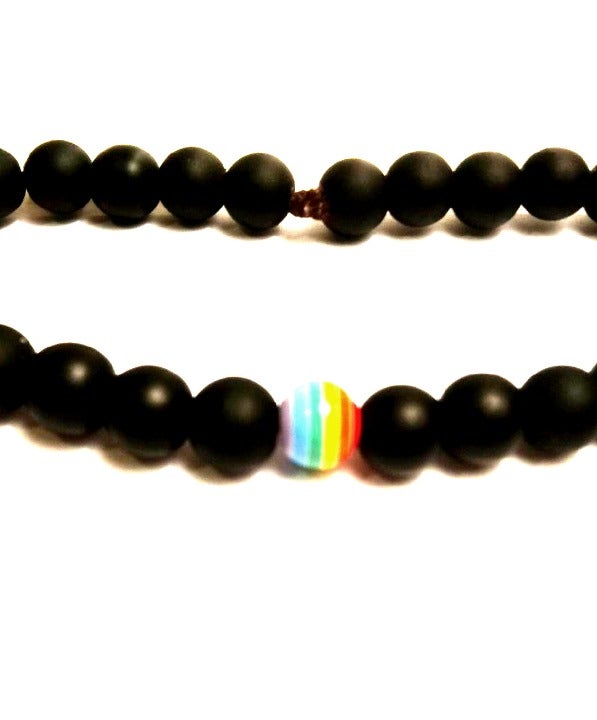 Gay Pride Rainbow Beaded Bracelet