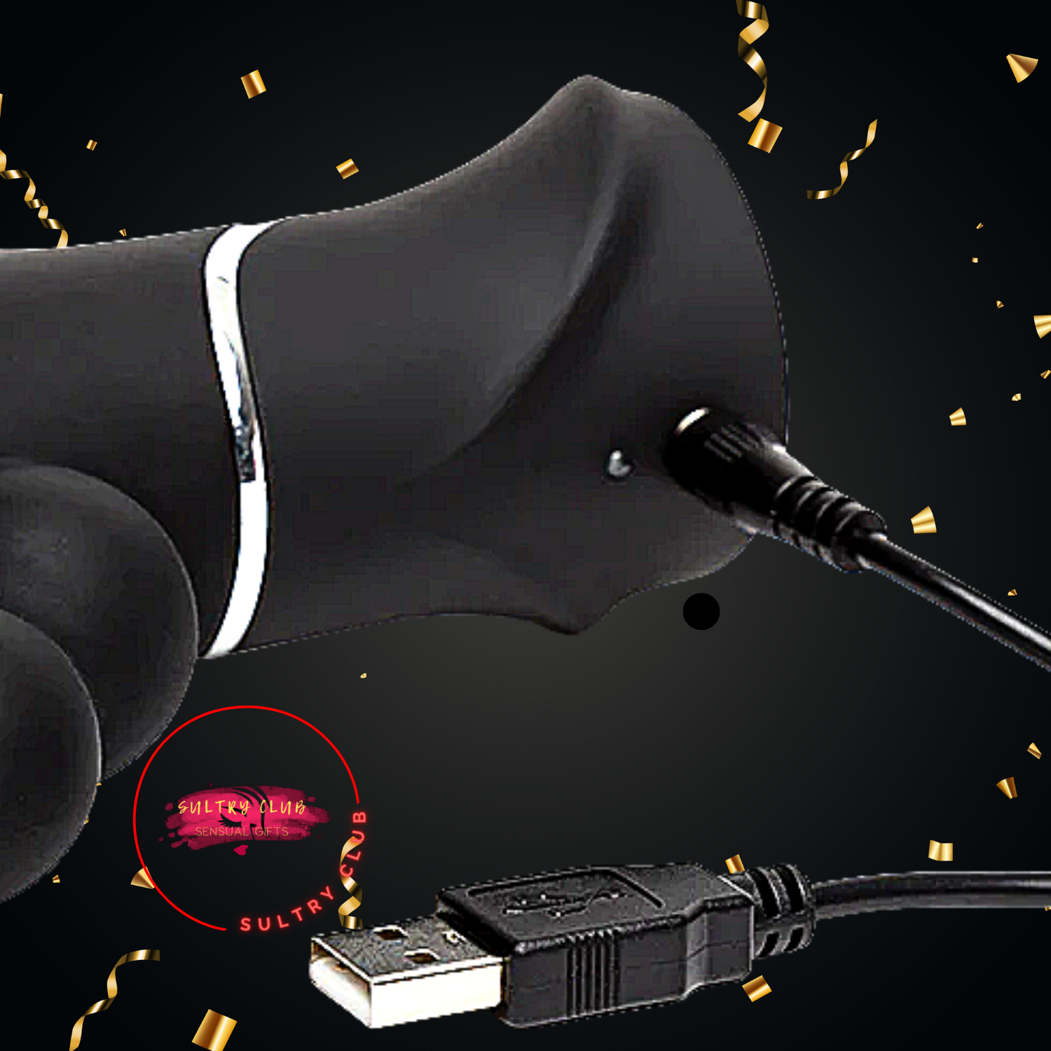 Happy Rabbit Triple Curve Rechargeable Rabbit Black