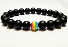 Gay Pride Rainbow Beaded Bracelet