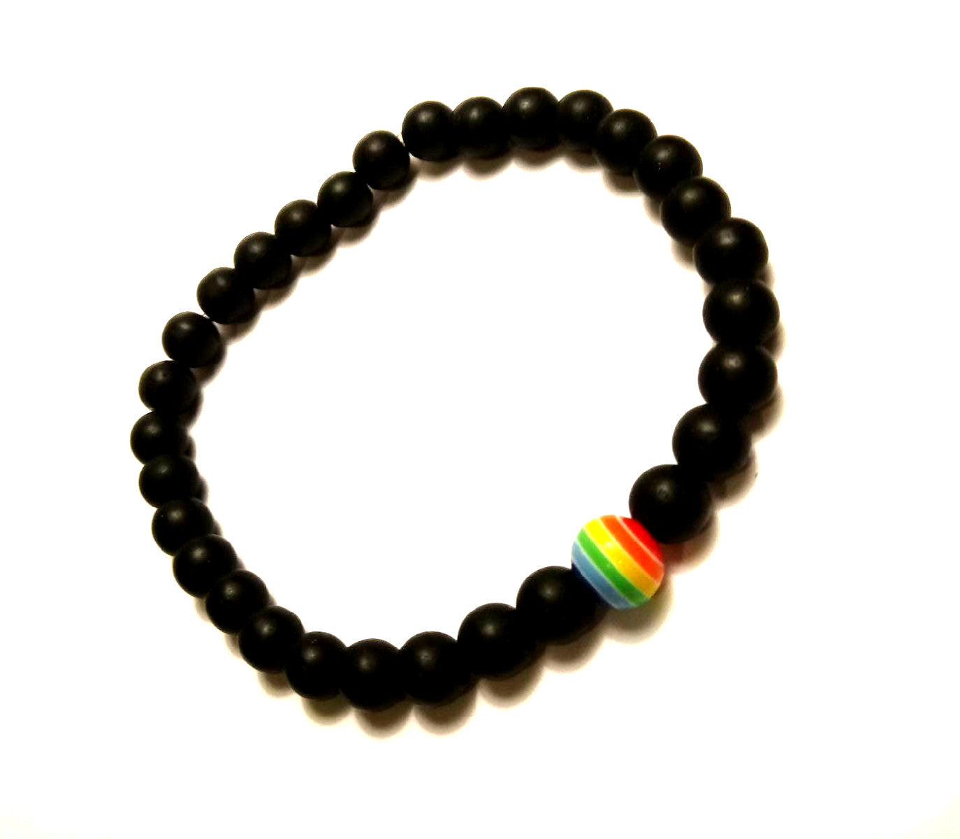 Gay Pride Rainbow Beaded Bracelet