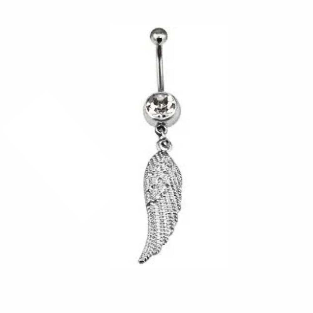 14 Gauge Angel Wing Belly Ring