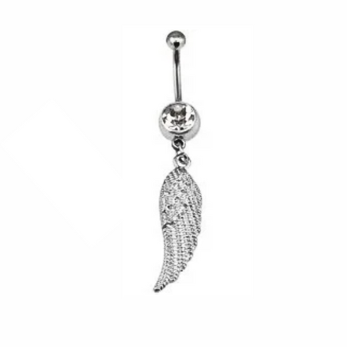 14 Gauge Angel Wing Belly Ring