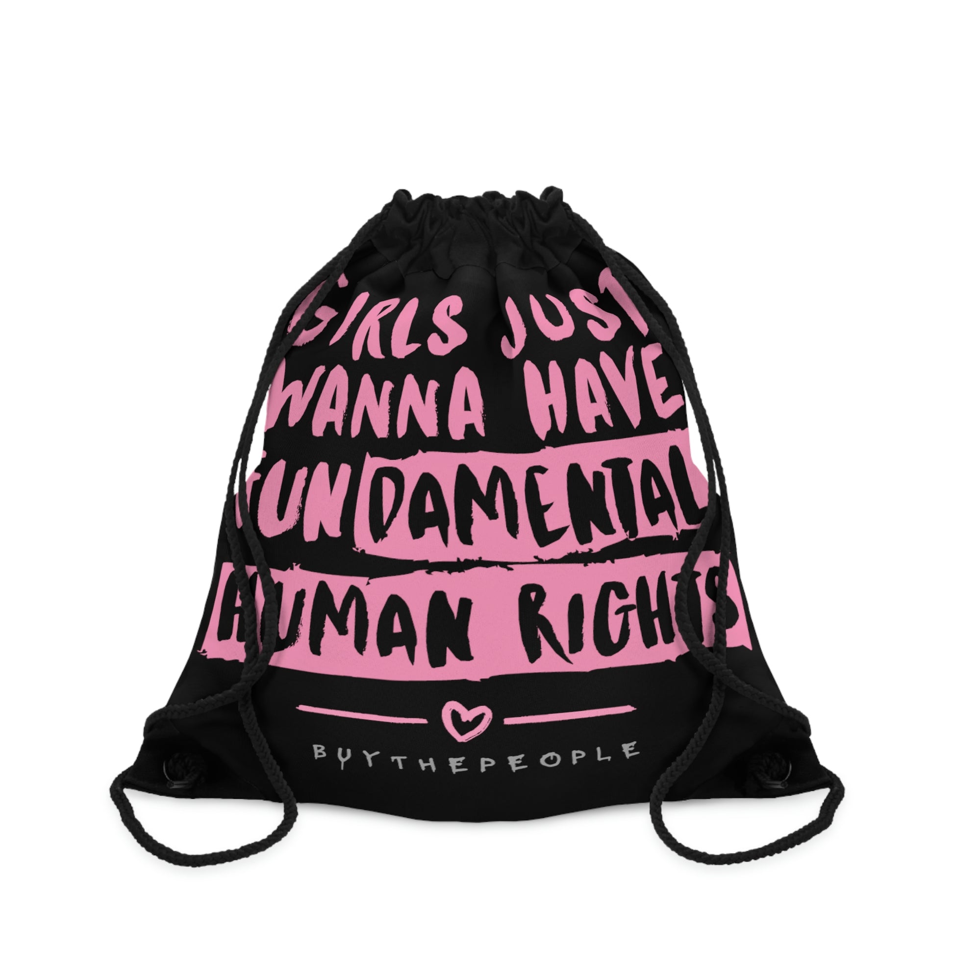 GIRLS JUST WANNA HAVE FUNDAMENTAL RIGHTS Drawstring Bag