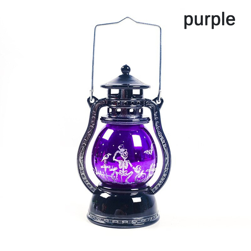 Halloween Led Lantern Retro Laser Pony Lamp Light Lamp For Party Home Bar Decoration Small Oil