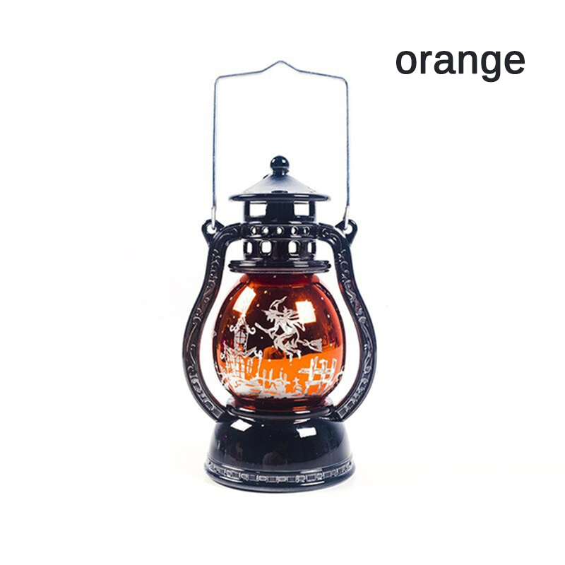 Halloween Led Lantern Retro Laser Pony Lamp Light Lamp For Party Home Bar Decoration Small Oil